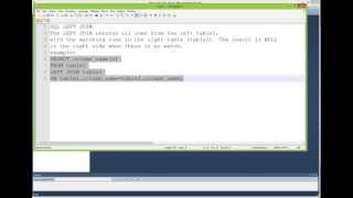 TUTORIAL SQL 2012 LEFT JOIN SYNTAX