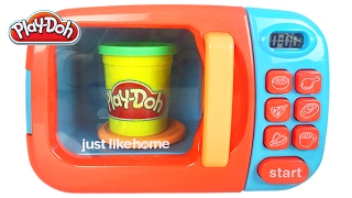 SPEELGOED ETEN VAN PLAYDOH KLEI - SPEEL KEUKEN MAGNETRON EN OVEN FILMPJE VOOR KINDEREN