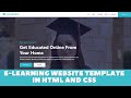 Creating an Interactive eLearning Website from Scratch using HTML and CSS | Source code