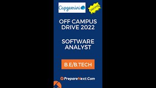 GlobalEdge (Capgemini Engineering) Off Campus Drive 2022 | Software Analyst | IT Job