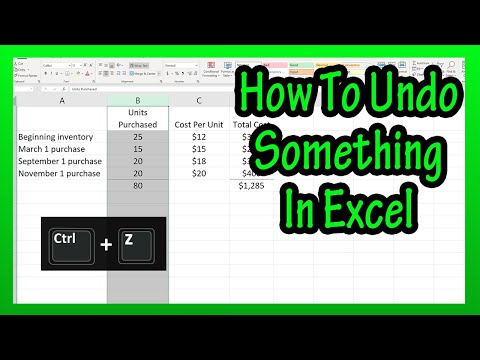 How To Undo Something In Excel Explained - How To Use Undo For Mistakes In Excel