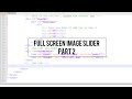 HTML Full Screen Image Slider part 2