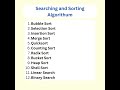 Searching and Sorting algorithms #algorithm #dsa #python3