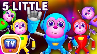 Five Little Monkeys Jumping On The Bed | Part 2 - The Robot Monkeys | ChuChu TV Kids Songs