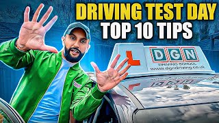 TOP 10 DRIVING TEST DAY TIPS (IMPORTANT INFO)