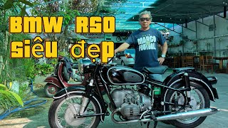 Kỳ lạ ông anh U70 chạy BMW R50 cổ đạp máy xe bằng tay