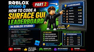 How to Code a Surface GUI Leaderboard in Roblox Studio | Part 2