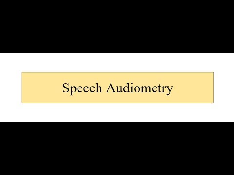 Speech Audiometry Youtube