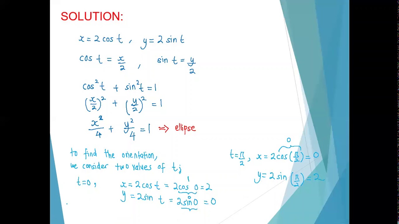 Parametric Equations Part 2 Youtube
