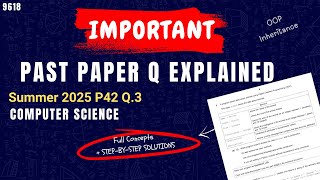 PYTHON MADE EASY | Summer 2025 Paper 4/2 Q.3 | Computer Science(9618)