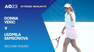 Donna Vekic v Liudmila Samsonova Extended Highlights | Australian Open 2023 Second Round