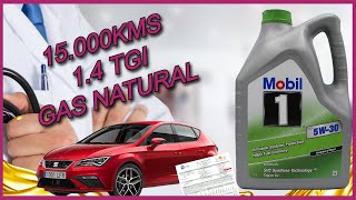 Analysis of used oil Mobil1 ESP 5w30 API SN Seat Leon 1.4 TGI Natural Gas 15,000kms [UOA]