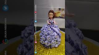 Doll Cake Icing For Birthday Girl #shorts #doll #princess