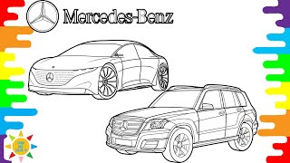 Mercedes EQS VS Mercedes GLK Coloring Page | Mercedes -Benz Coloring Page | Unknown Brain-Superhero