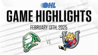 OHL Highlights: London Knights @ Barrie Colts Feb. 13, 2025