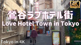 【4K JAPAN】 Walk Love hotel town in Tokyo, 2021 Jan