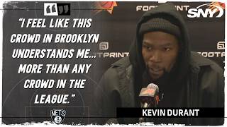 Kevin Durant reacts to the Suns' 136-120 win vs. the Nets in his triumphant return to Brooklyn | SNY