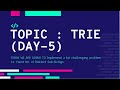 TRIES DAY - 5 || Count Distinct Substrings of a String using Trie