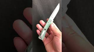 KUBEY KU2102B Akino Lockback Pocket Folding Knife Jade  G10 Handle