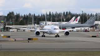 Lufthansa 787-9 Dreamliner Delivery Flight Takeoff From PAE to FRA including taxi and engine startup