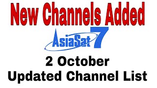 Asiasat 7 Latest Channel List|New Channels added|Asiasat3s|asiasat 3s frequency| Asisat7 105°E