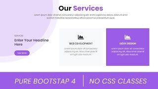 Responsive Our Service Section Design Using Bootstrap 4 | Bootstrap Service Section | Code4education