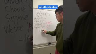 Baby calculus vs adult calculus