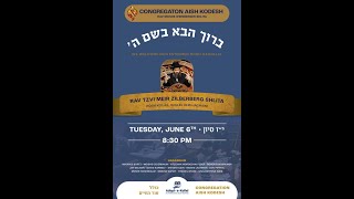 Shiur by Rav Tzvi Meir Zilberberg - Rosh Kollel , Kollel Ohr Hachaim