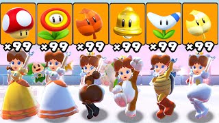 Super Mario 3D World - All Daisy Power-Ups