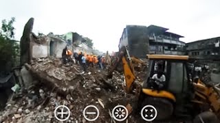 360 Degree View Of Mumbai's Bhiwandi Building Collapse Site