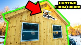 HUNTING from My OFF-GRID Backyard CABIN for the FIRST TIME!!!!