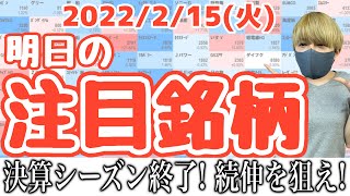 【10分株ニュース】2022年2月15日(火)