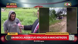 Un reciclador fue atacado a machetazos en Puerto Botánico