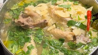 Sour bamboo shoots soup-ស្ងោរជ្រក់ទំពាំងពីជ្រកទំពាំងស្ងោរ#recipe #sour#bambooshoots#soup