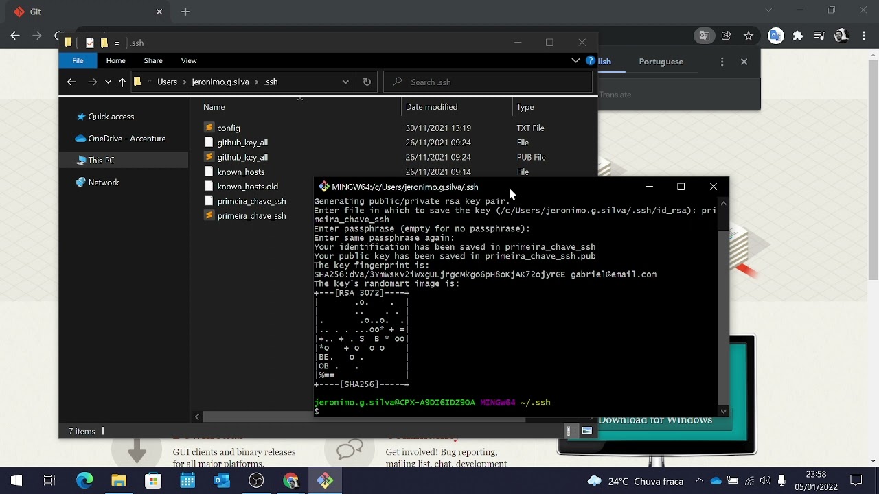 Criando Chave SSH No Windows Para Usar No GitHub - YouTube