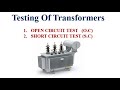 Open circuit & Short circuit tests on single phase Transformer