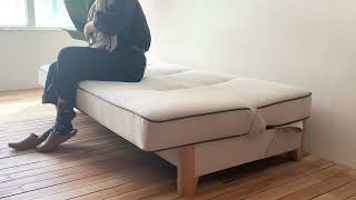 #梳化床 #日本製造 #日本家具【ALOT Living 傢俬店】日本製可儲物梳化床 — Bread Sofa Bed