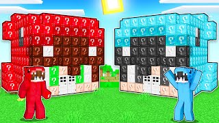 Dagar VS Nacho: Batalla de Casas de LUCKY BLOCK en Minecraft!