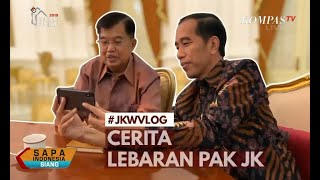 Cerita Soal Lebaran, Jokowi Ngevlog Bareng JK