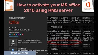 How to Activate MS office 2016 \u0026 professional pro  using KMS server  on Windows 11 \u0026 10 100% working