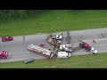 Large sinkhole causes traffic backup in Floyd County, Indiana