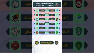 نتائج مباريات الدوري السعودي اليوم بعد مباريات الجولة ‏8 #shorts  #الدوري_السعودي  #كريستيانو