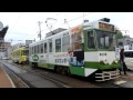 函館市電　japan hakodate city tram street car 8009 and 8002