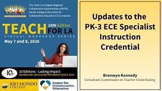Updates to the PK-3 ECE Specialist Instruction Credential