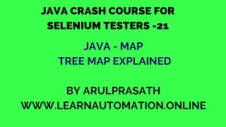 Java Crash course | 21 | Map | Java | Tree Map Explained | Tamil