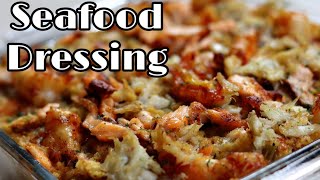 Seafood Cornbread Dressing Recipe | How to Make Cornbread Dressing | Cornbread Stuffing Recipe