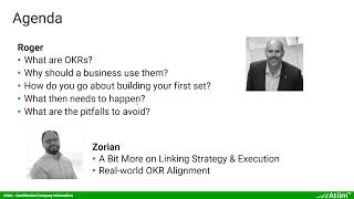 How To Use OKR Goals to Align & Grow - webinar with Roger Longden