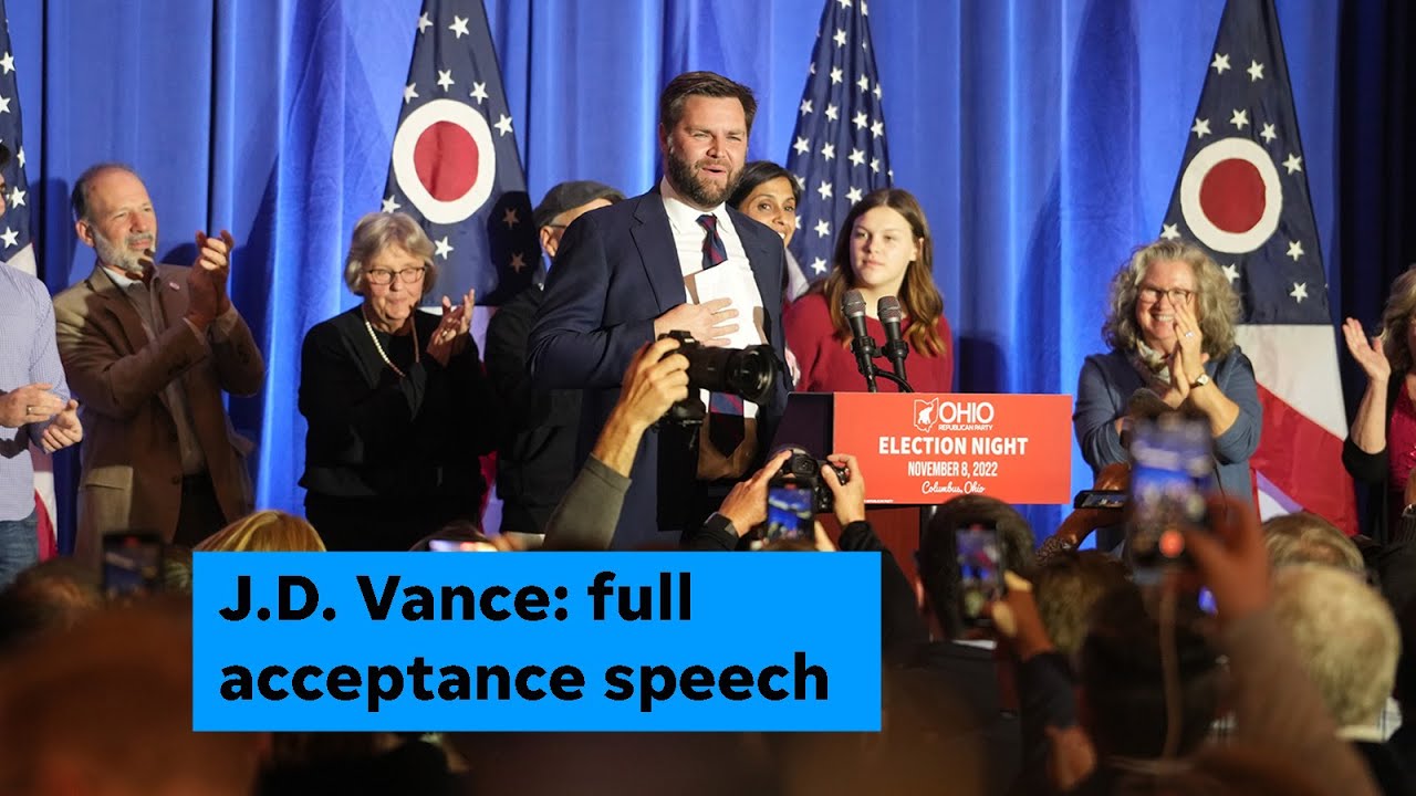 JD Vance Wins Senate Seat In Ohio Election Vs. Tim Ryan, Addresses ...