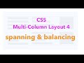 CSS Multi-Column Layout  4 - spanning &  balancing | JSer - Front-End Interview questions