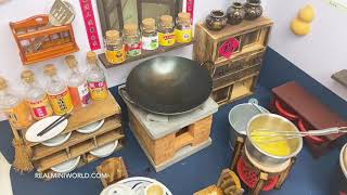 miniature cooking kitchen set